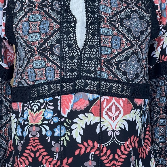 Ban Jara Women’s Boho Top With Statement Sleeves & Beaded Tassel Ties XS - Picture 3 of 15